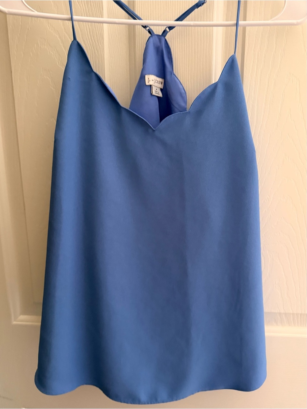 J. Crew Periwinkle scalloped Cami size 4